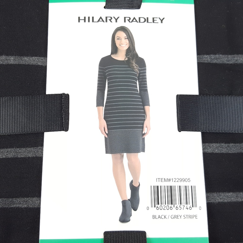 NWT Hilary Radley Womens Size XL Black/Grey Dress